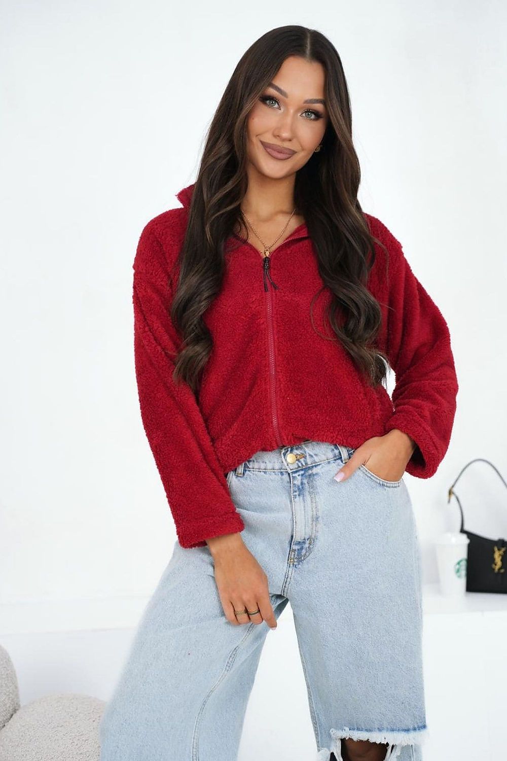 Women Regular Plain-Solid Zip-Up Sweatshirt Essential Fit-Women Sweatshirt-LeStyleParfait