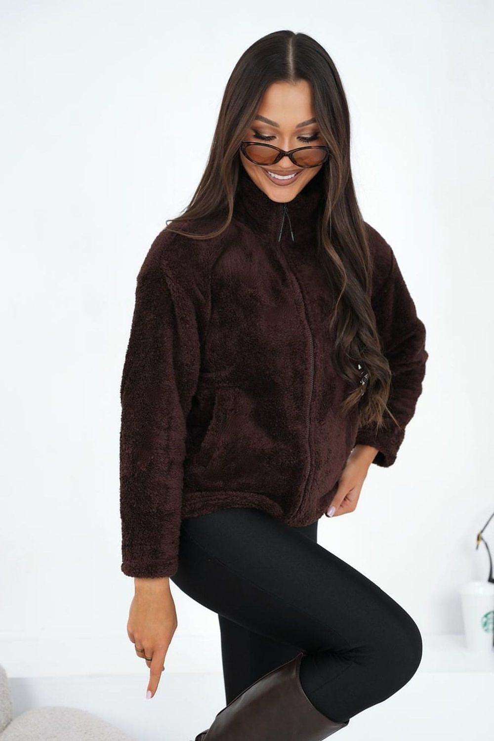 Women Regular Plain-Solid Zip-Up Sweatshirt Essential Fit-Women Sweatshirt-LeStyleParfait