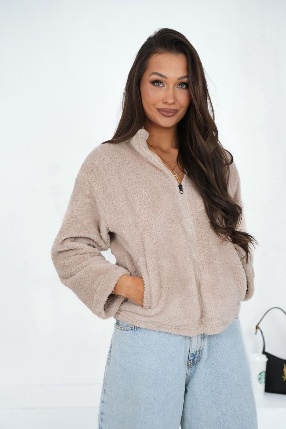 Women Regular Plain-Solid Zip-Up Sweatshirt Essential Fit-Women Sweatshirt-LeStyleParfait