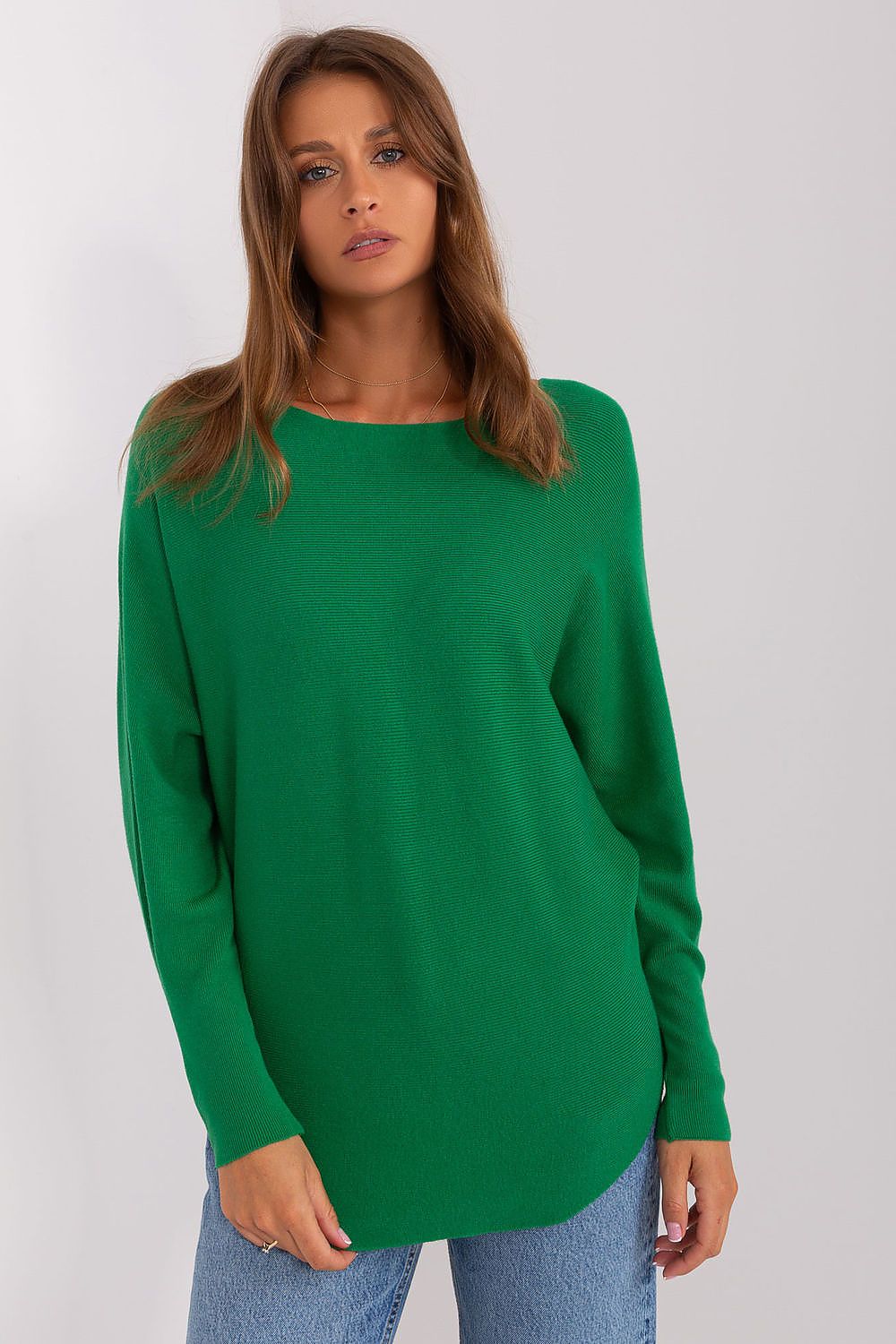 Women Relaxed Batwing Sweater Casual Knit-Women's Sweater-LeStyleParfait