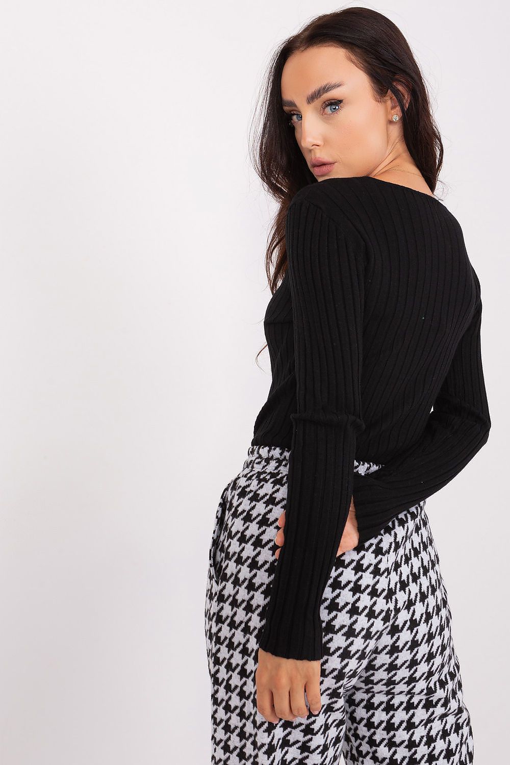 Women Ribbed Pullover Sweater Minimalist Knit-Women's Sweater-LeStyleParfait
