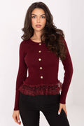Women Ribbed Wool Sweater Elegant Knit-Women's Sweater-LeStyleParfait