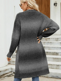 Women’s Gradient Knit Cardigan Sweater – V-Neck Button