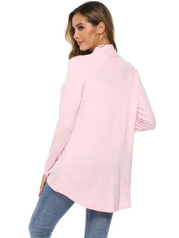 Women’s Lightweight Longline Cardigan Sweater – V-Neck