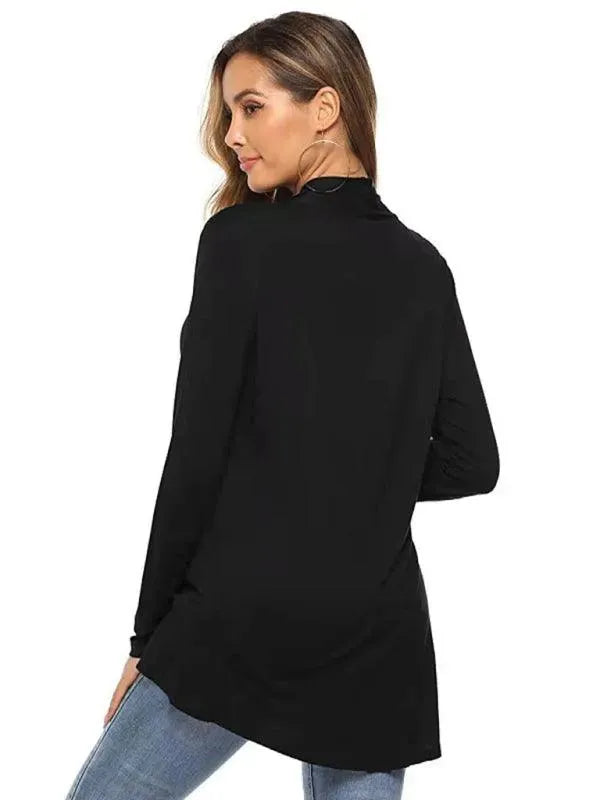 Women’s Lightweight Longline Cardigan Sweater – V-Neck
