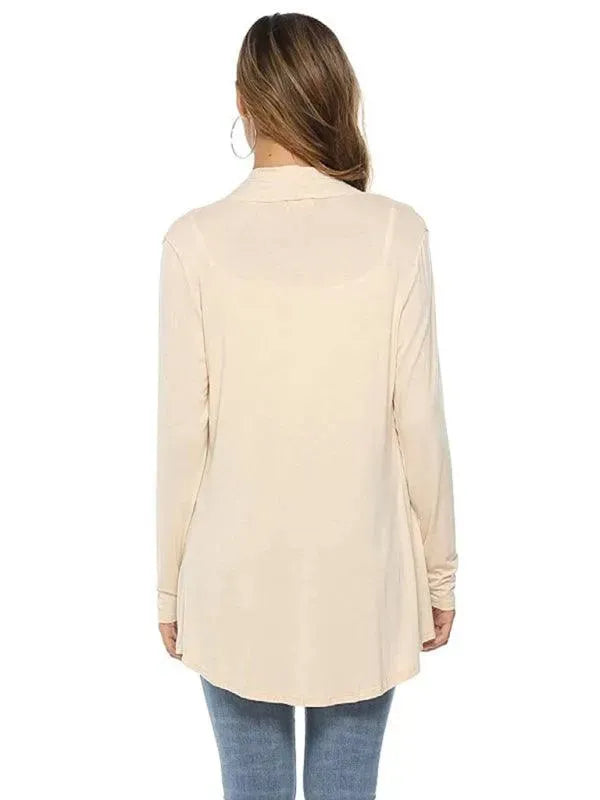 Women’s Lightweight Longline Cardigan Sweater – V-Neck