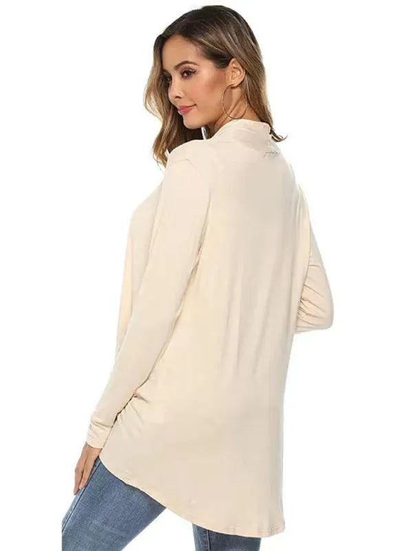 Women’s Lightweight Longline Cardigan Sweater – V-Neck