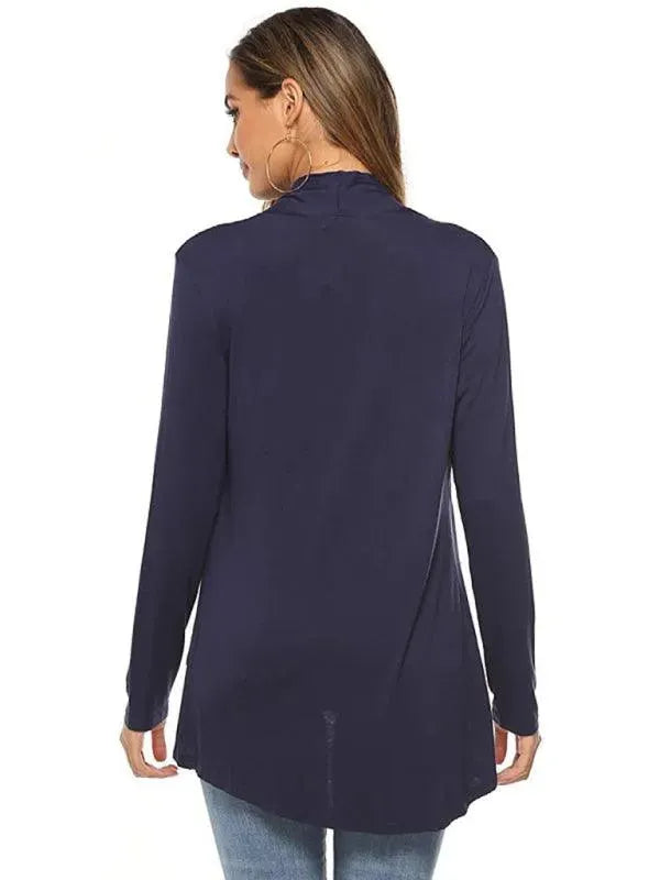 Women’s Lightweight Longline Cardigan Sweater – V-Neck