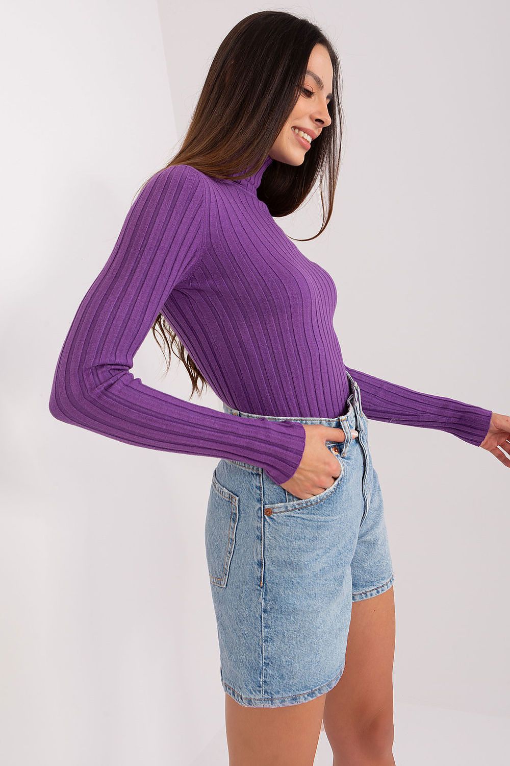 Women Slim Turtleneck Sweater Elegant Knit-Women's Sweater-LeStyleParfait