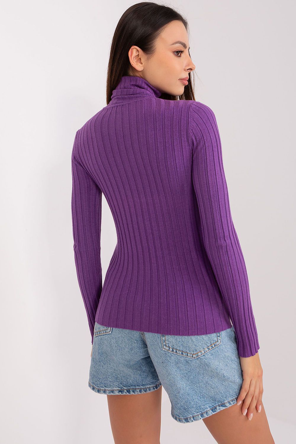 Women Slim Turtleneck Sweater Elegant Knit-Women's Sweater-LeStyleParfait