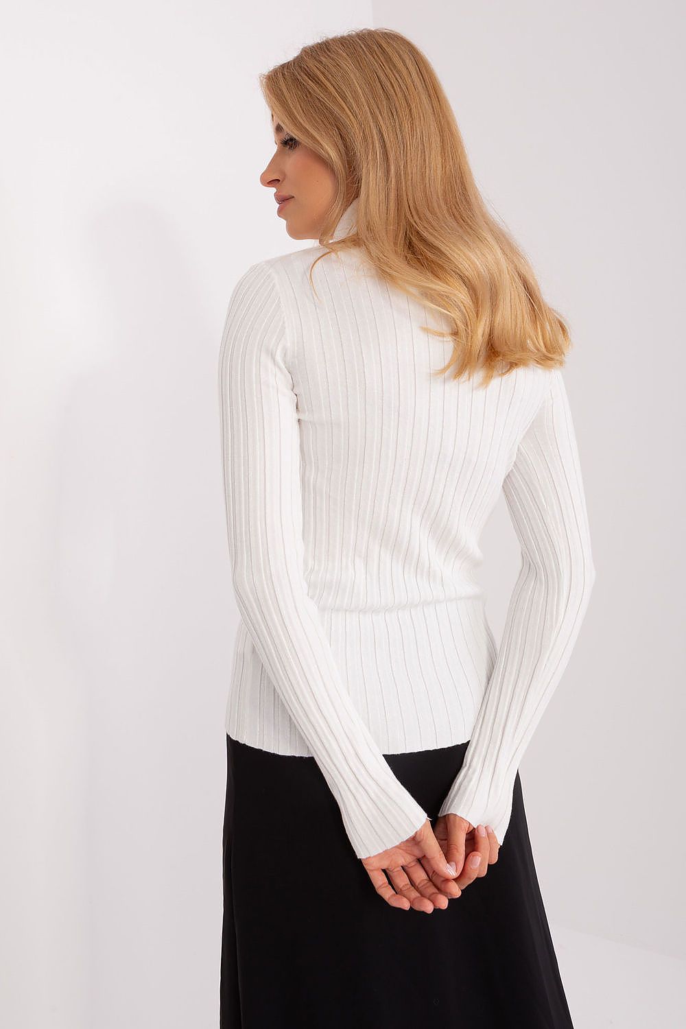 Women Slim Turtleneck Sweater Elegant Knit-Women's Sweater-LeStyleParfait