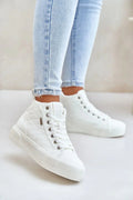 Women Stitched High Top Platform Sneakers Winter Casual Shoes-women sneakers-LeStyleParfait