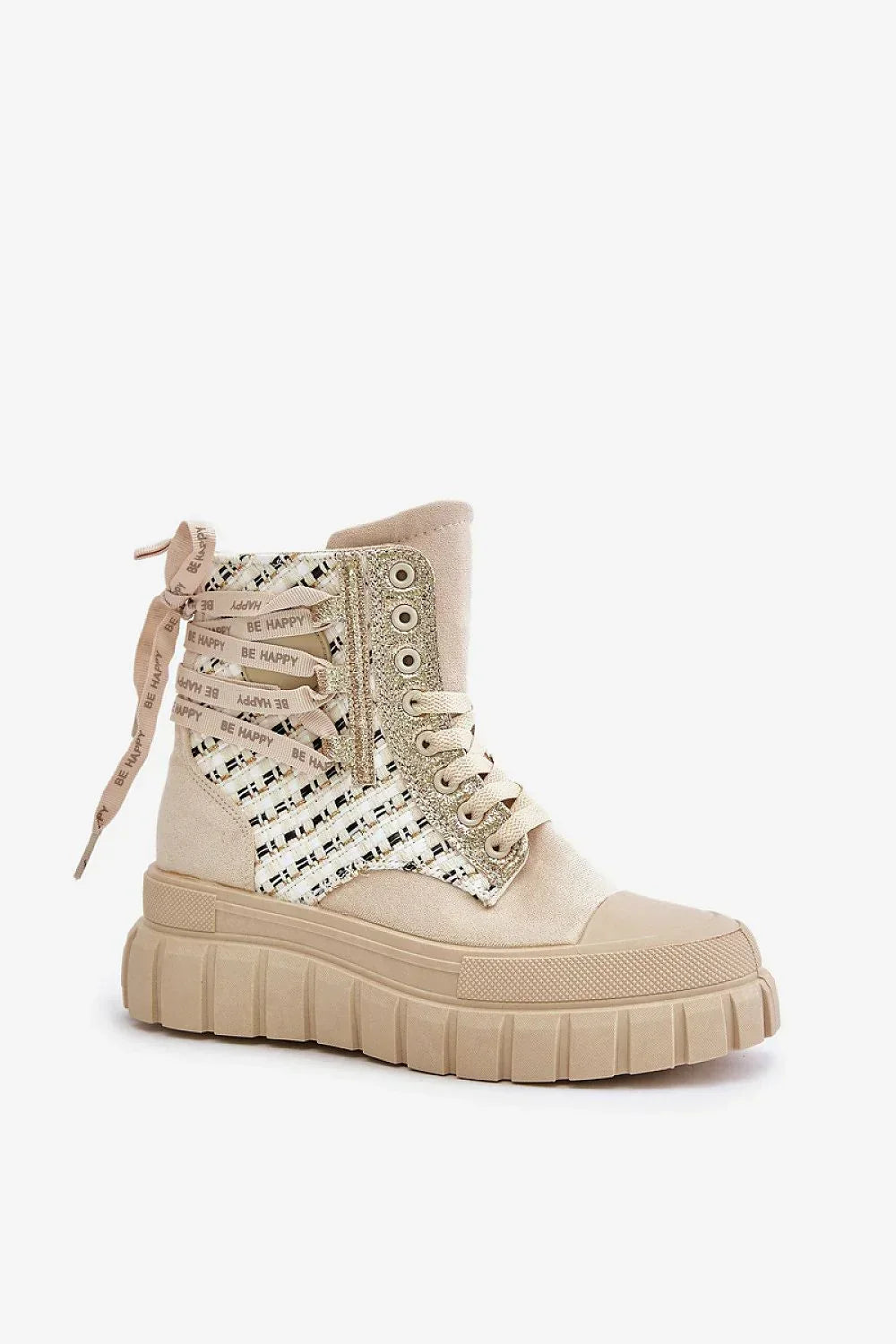 Women Striped High Top Platform Sneakers Casual Commuter Shoes-women sneakers-LeStyleParfait