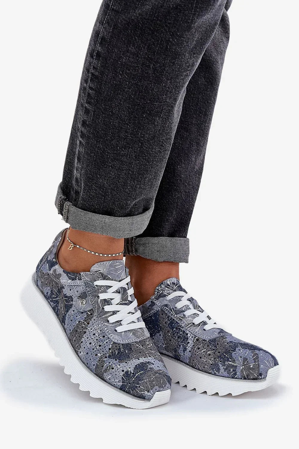 Women Suede Platform Sneakers Sequin Casual Everyday Shoes-women sneakers-LeStyleParfait