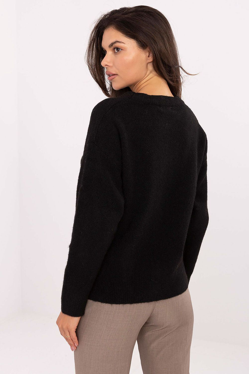 Women Teddy Patch Sweater Casual Knit-Women's Sweater-LeStyleParfait