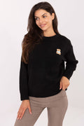 Women Teddy Patch Sweater Casual Knit-Women's Sweater-LeStyleParfait