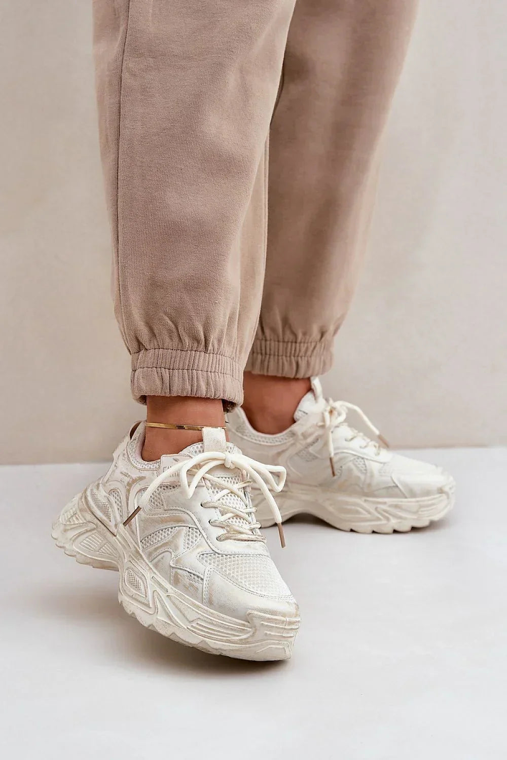 Women Textured Chunky Platform Sneakers Casual Commuter Shoes-women sneakers-LeStyleParfait