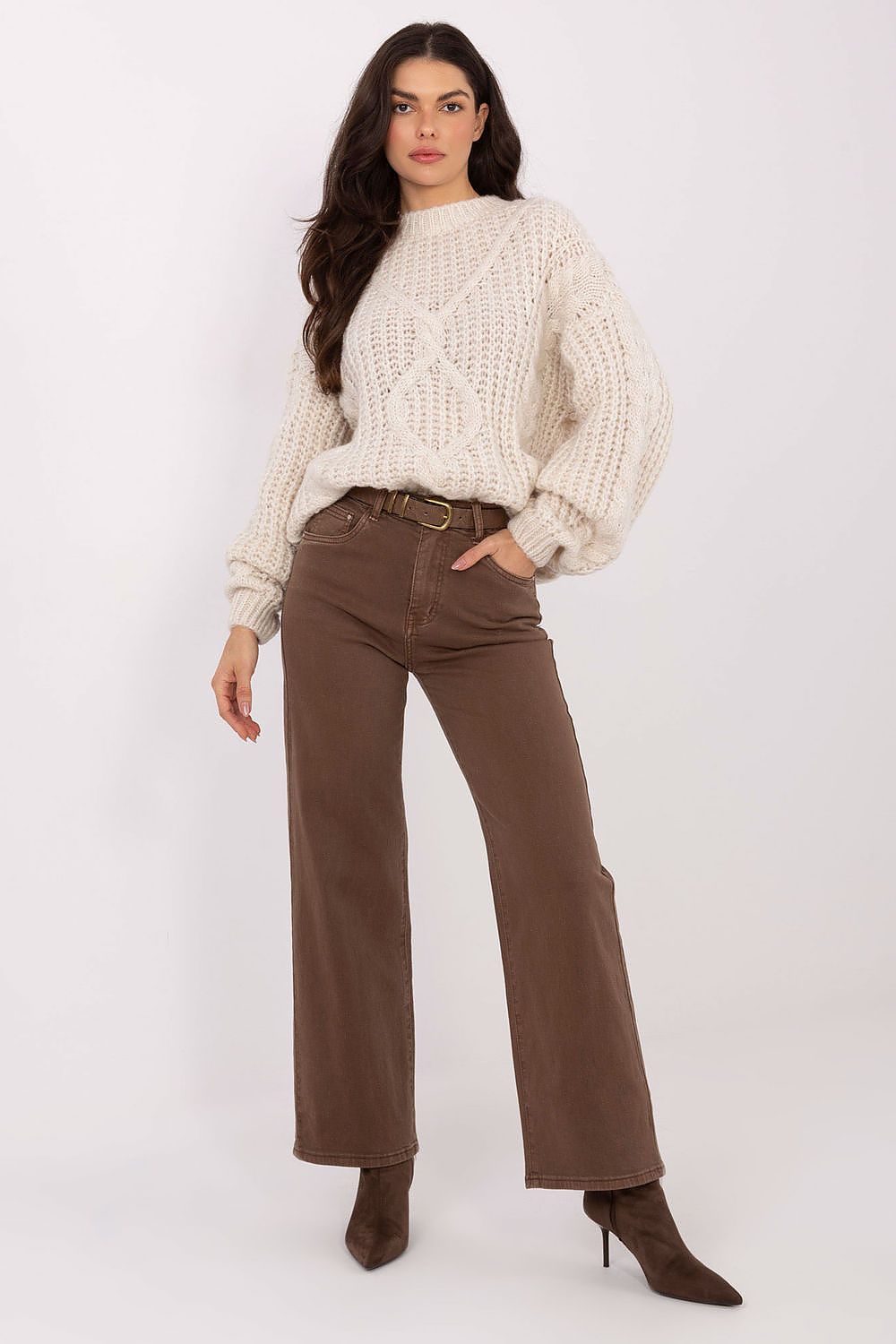 Women Textured Oversized Sweater Cozy Knit-Women's Sweater-LeStyleParfait