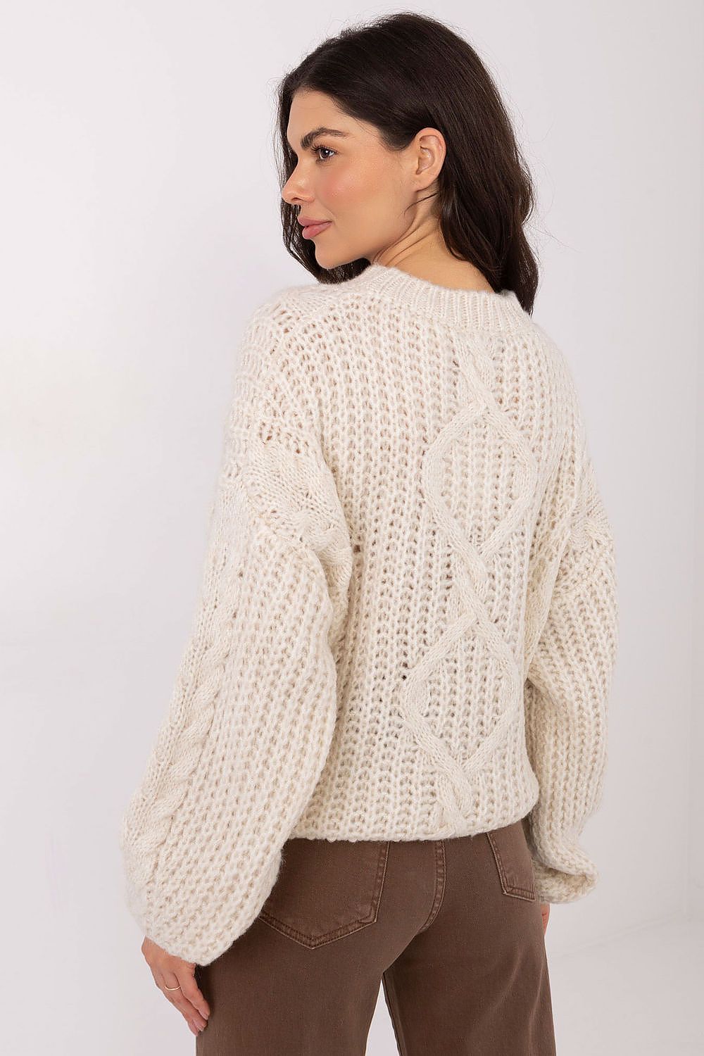 Women Textured Oversized Sweater Cozy Knit-Women's Sweater-LeStyleParfait