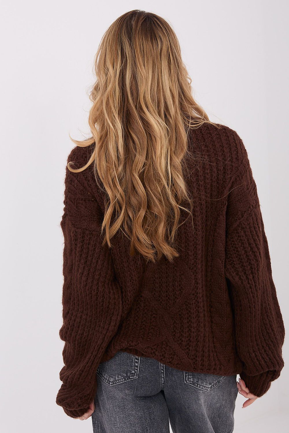 Women Textured Oversized Sweater Cozy Knit-Women's Sweater-LeStyleParfait