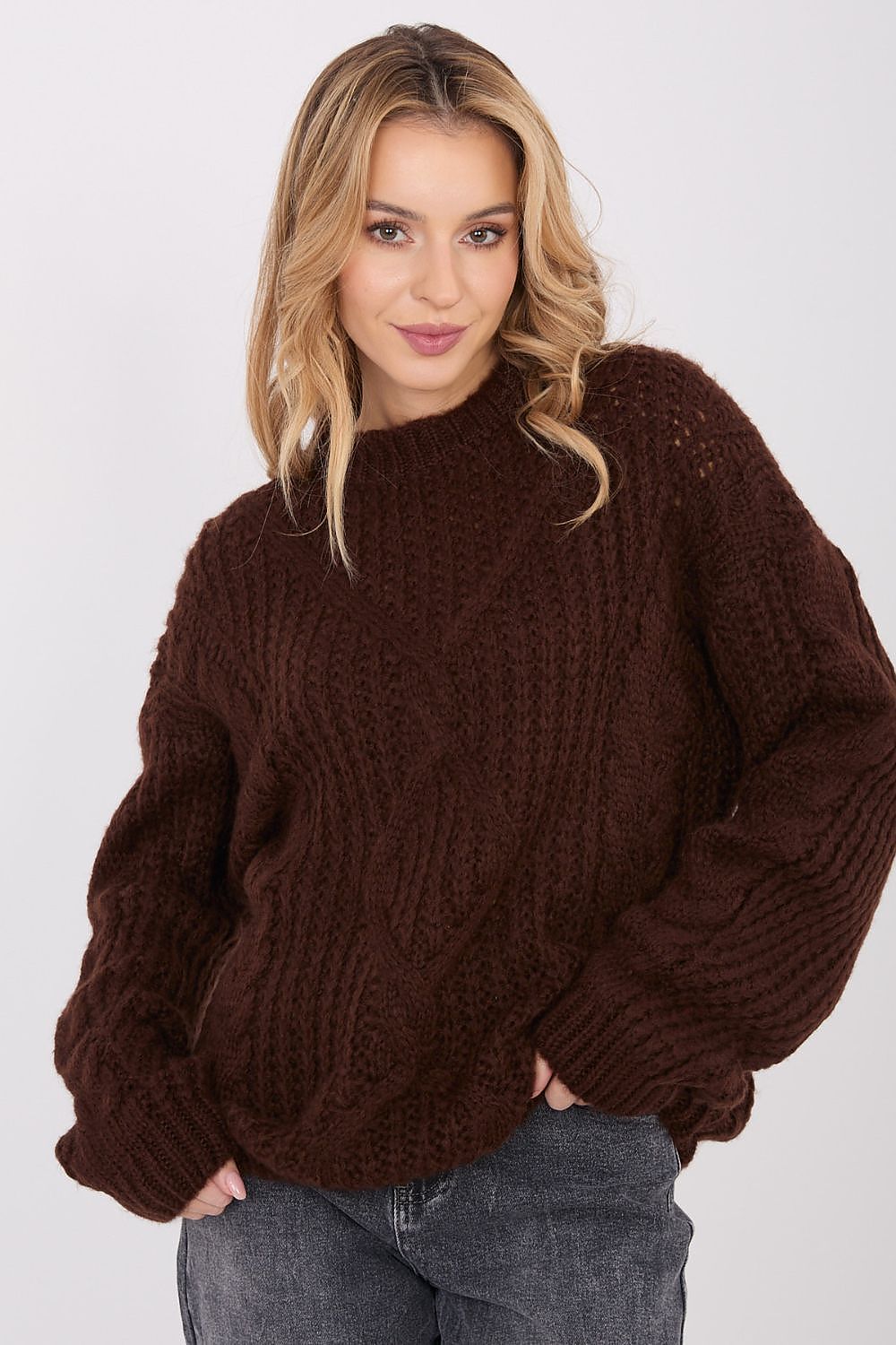 Women Textured Oversized Sweater Cozy Knit-Women's Sweater-LeStyleParfait