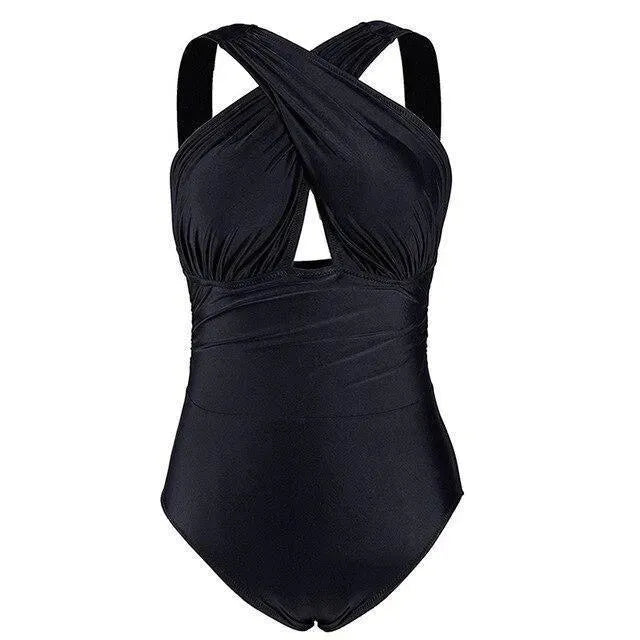 Women Tropical Floral One Piece Swimsuit