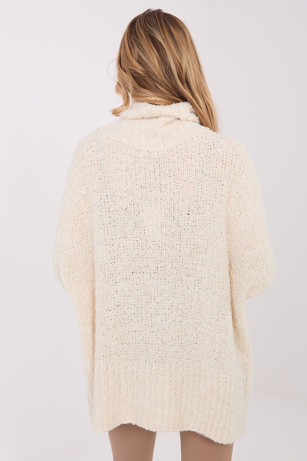 Women Turtleneck Boucle Sweater Winter Knit-Women's Sweater-LeStyleParfait