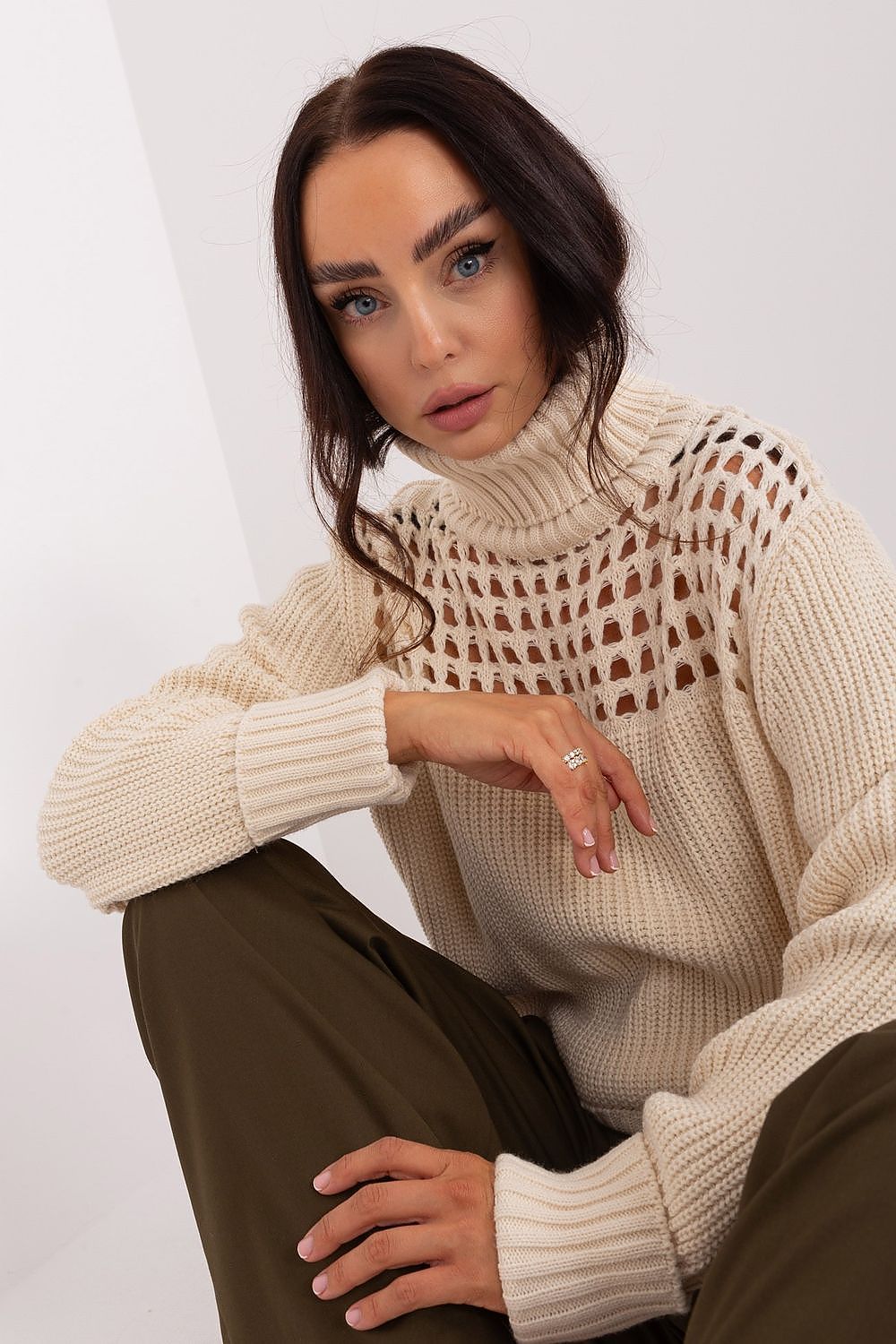 Women Turtleneck Knit Sweater Winter Style-Women's Sweater-LeStyleParfait