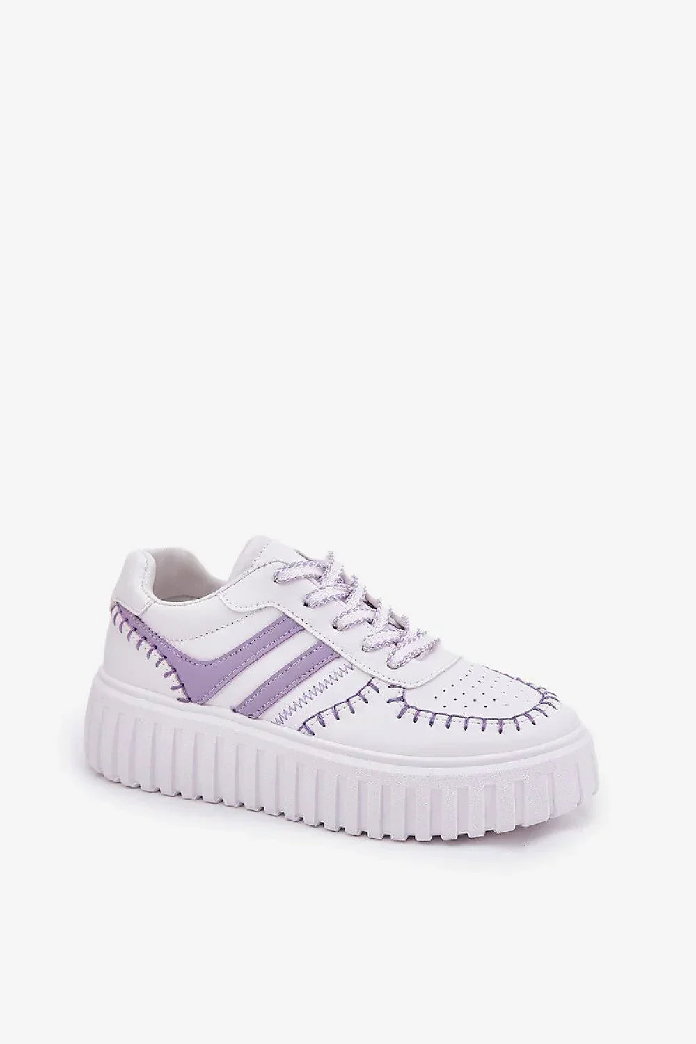 Women Vegan Platform Sneakers Stitched Casual Streetwear Shoes-women sneakers-LeStyleParfait