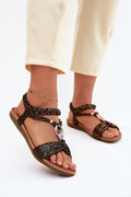 Women’s Abstract Flat Sandals-Women's Sandals-LeStyleParfait