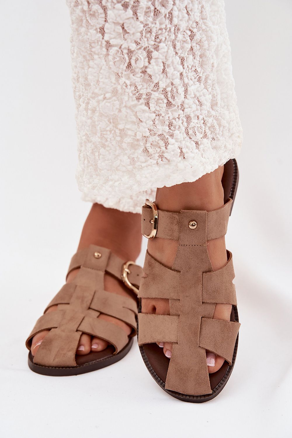 Women’s Adjustable Buckle Flat Sandals-Women's Sandals-LeStyleParfait