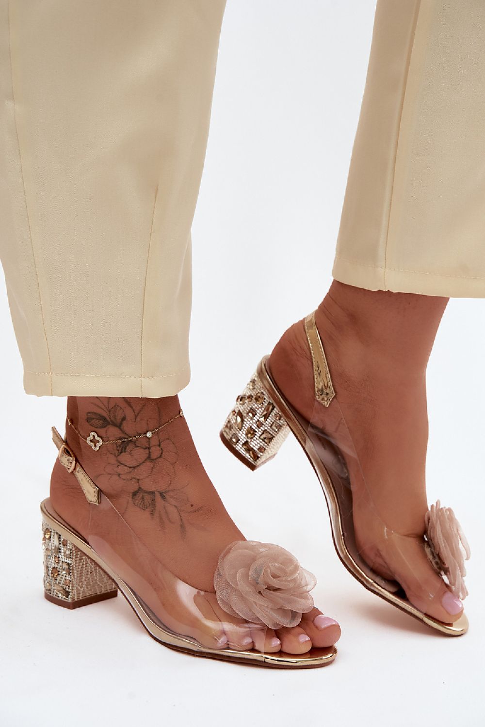 Women’s Adjustable Strap Heel Sandals-Women's Sandals-LeStyleParfait