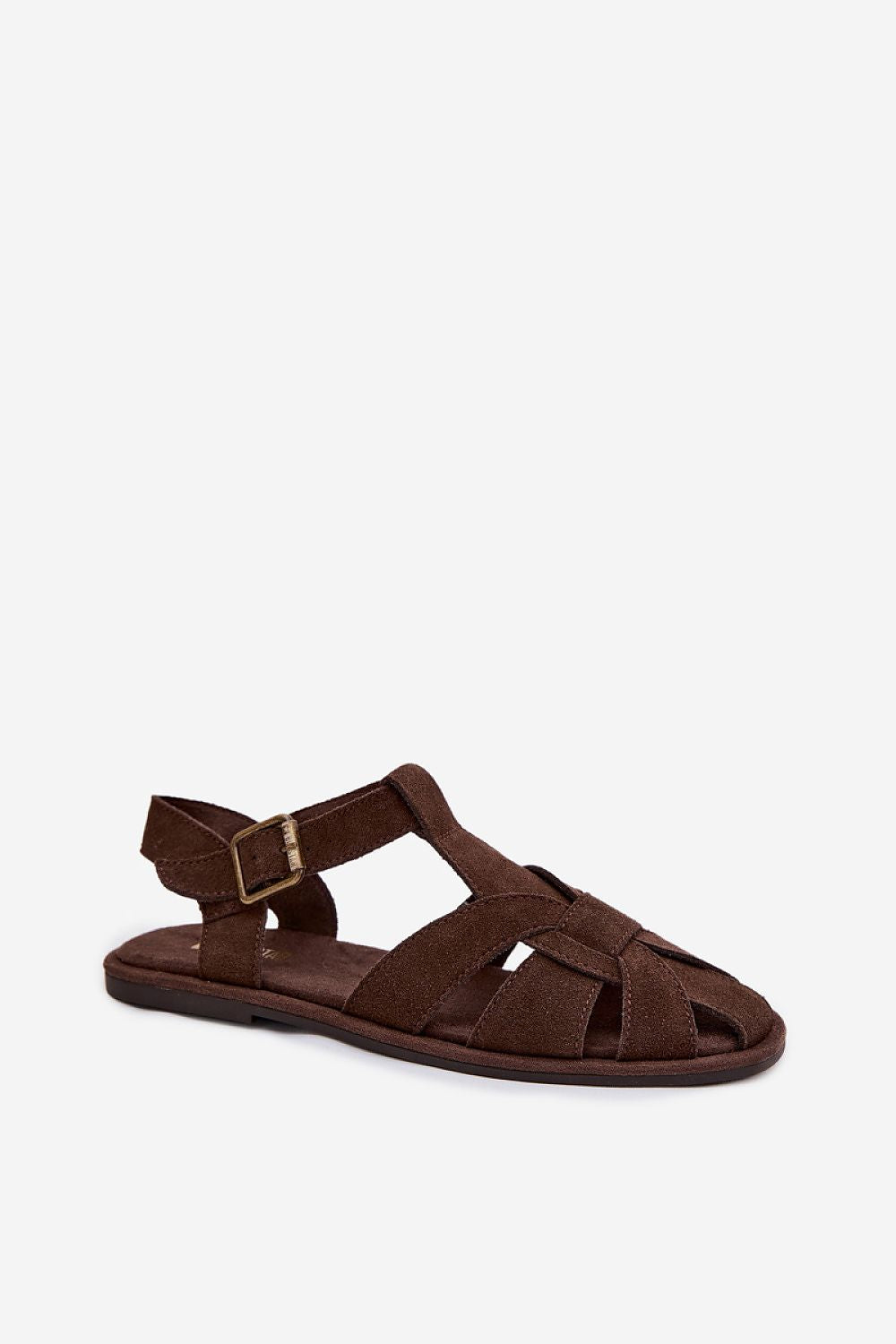 Women’s Adjustable Suede Flat Sandals-Women's Sandals-LeStyleParfait