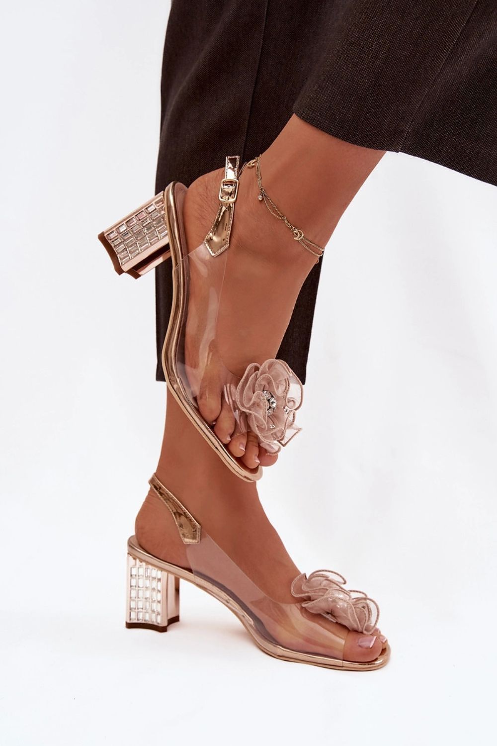 Women’s Ankle Strap Block Heel Sandals-Women's Sandals-LeStyleParfait