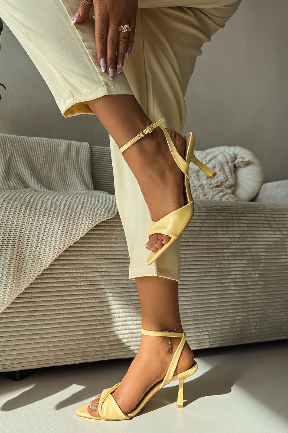 Women’s Ankle Strap Stiletto Sandals-Women's Sandals-LeStyleParfait