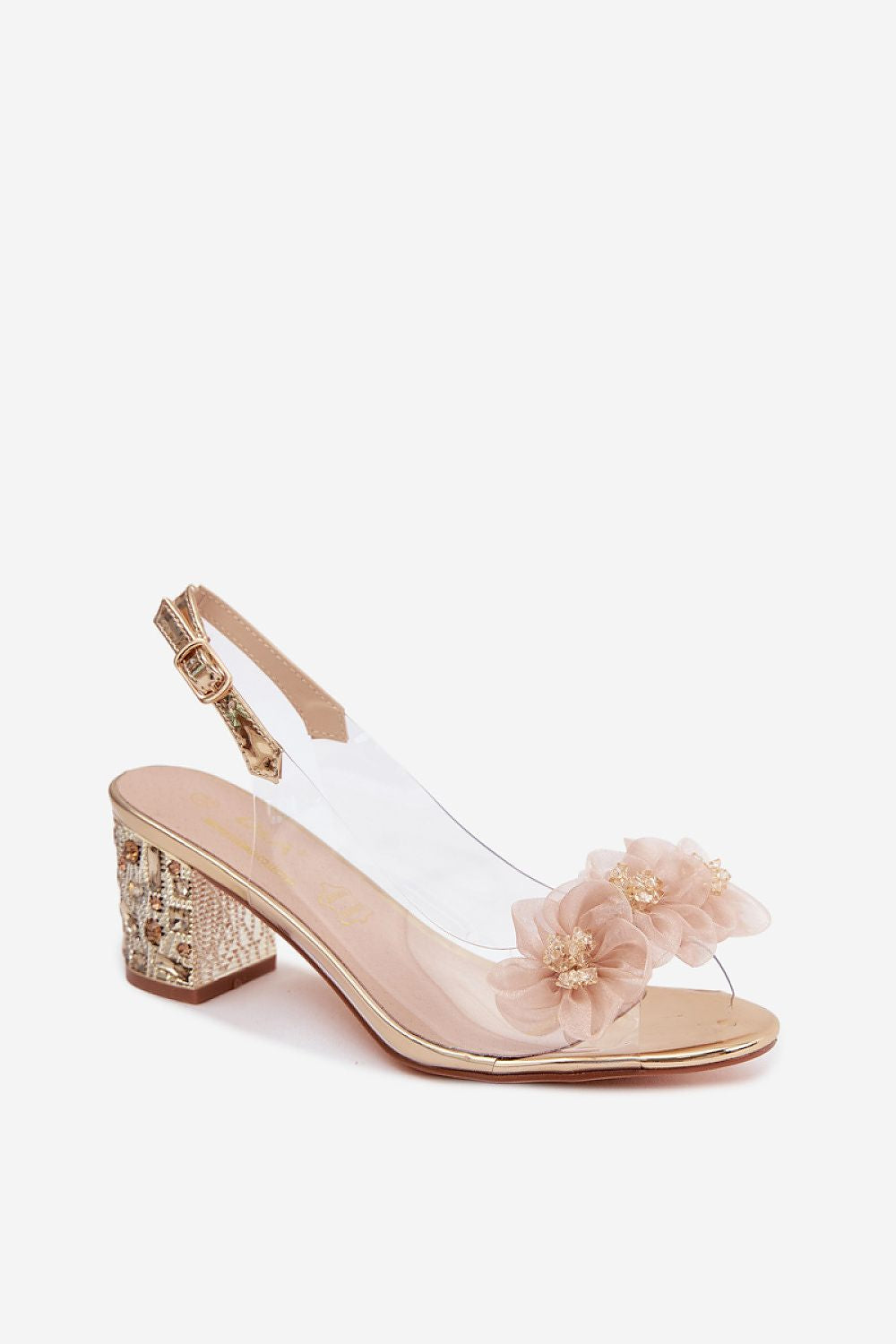 Women’s Beaded Block Heel Sandals-Women's Sandals-LeStyleParfait