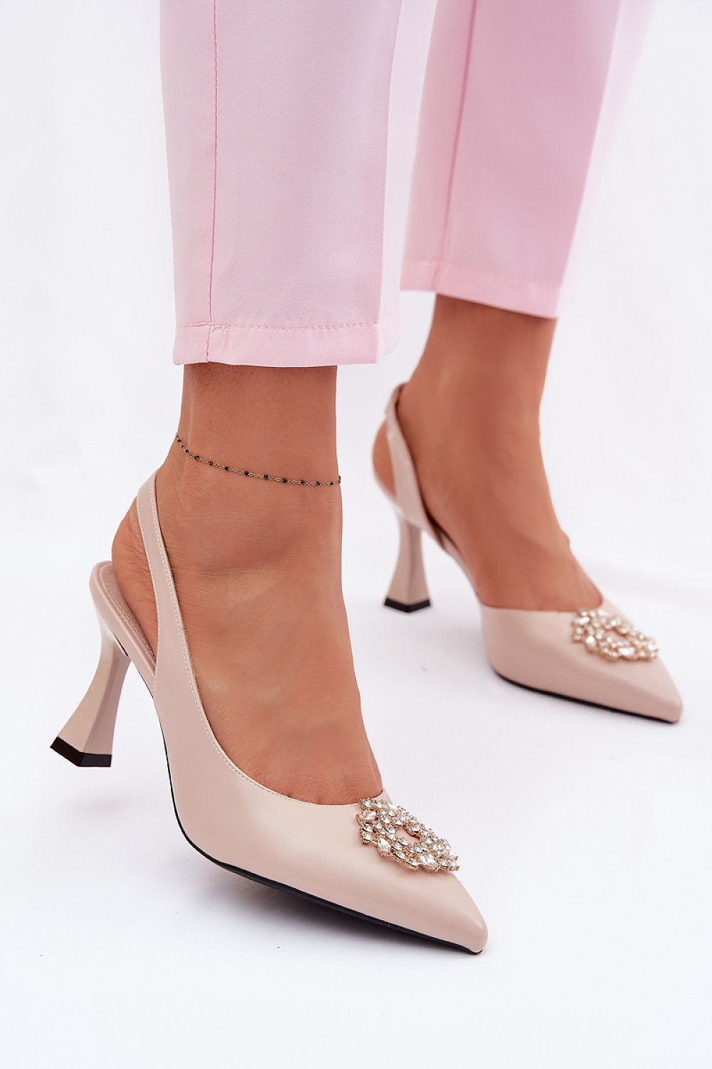 Women’s Beaded Ceremony Heel Sandals-Women's Sandals-LeStyleParfait