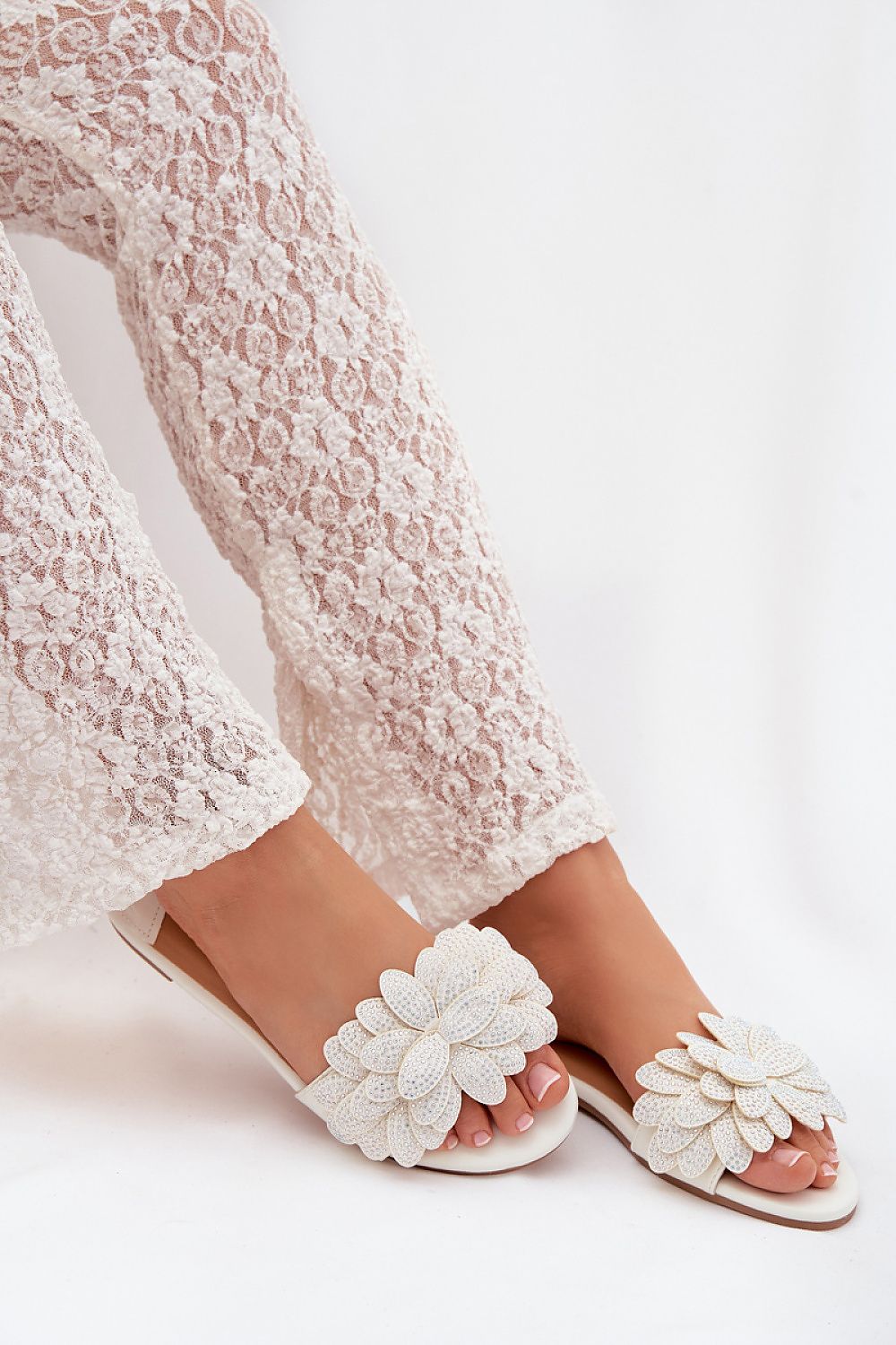 Women’s Beaded Flat Sandals-Women's Sandals-LeStyleParfait
