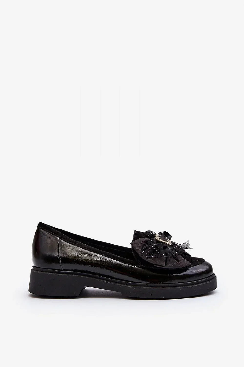 Women’s black natural leather platform moccasins, casual spring–summer women’s platform moccasins