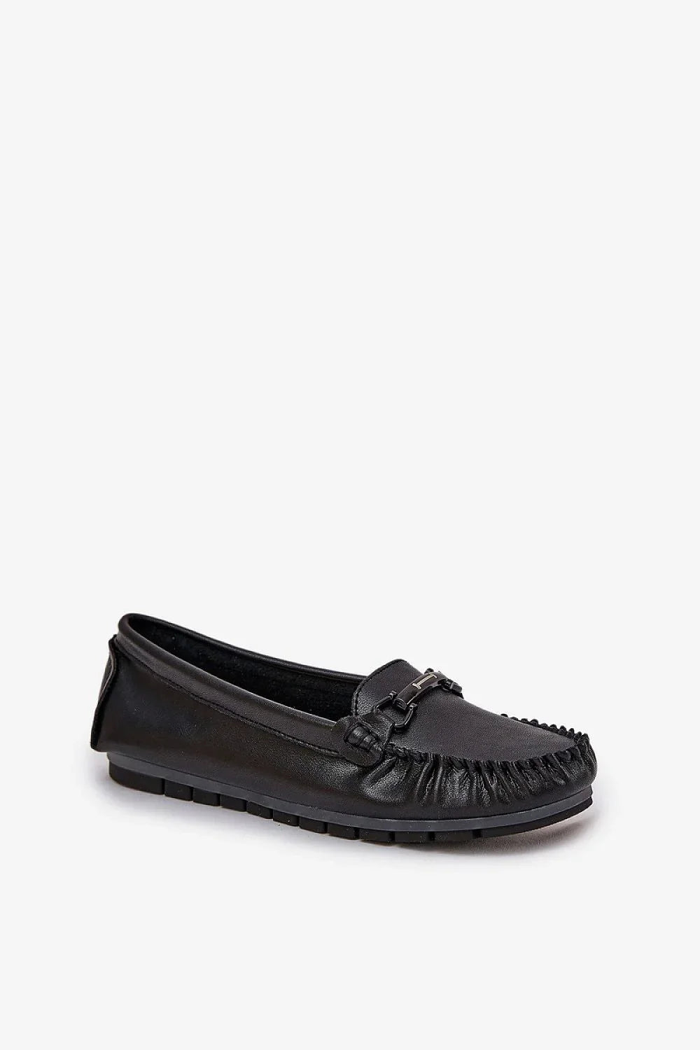 Women’s blue leather driving moccasin loafers, flat casual women’s driving shoes