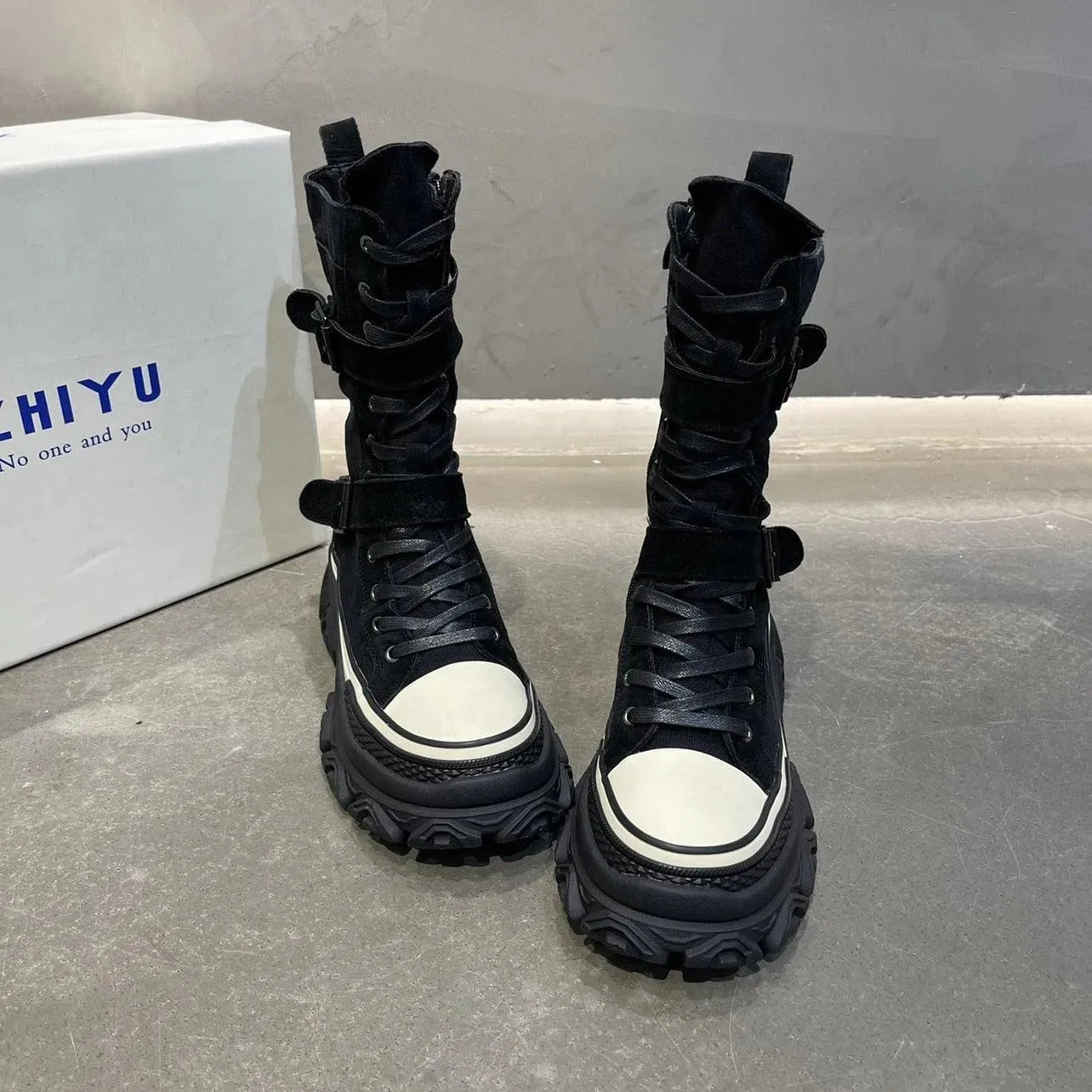 Women's Boots - Women Platform Ankle Boots Sneakers - Lace-Up Spring-Autumn Shoes-Boots-LeStyleParfait