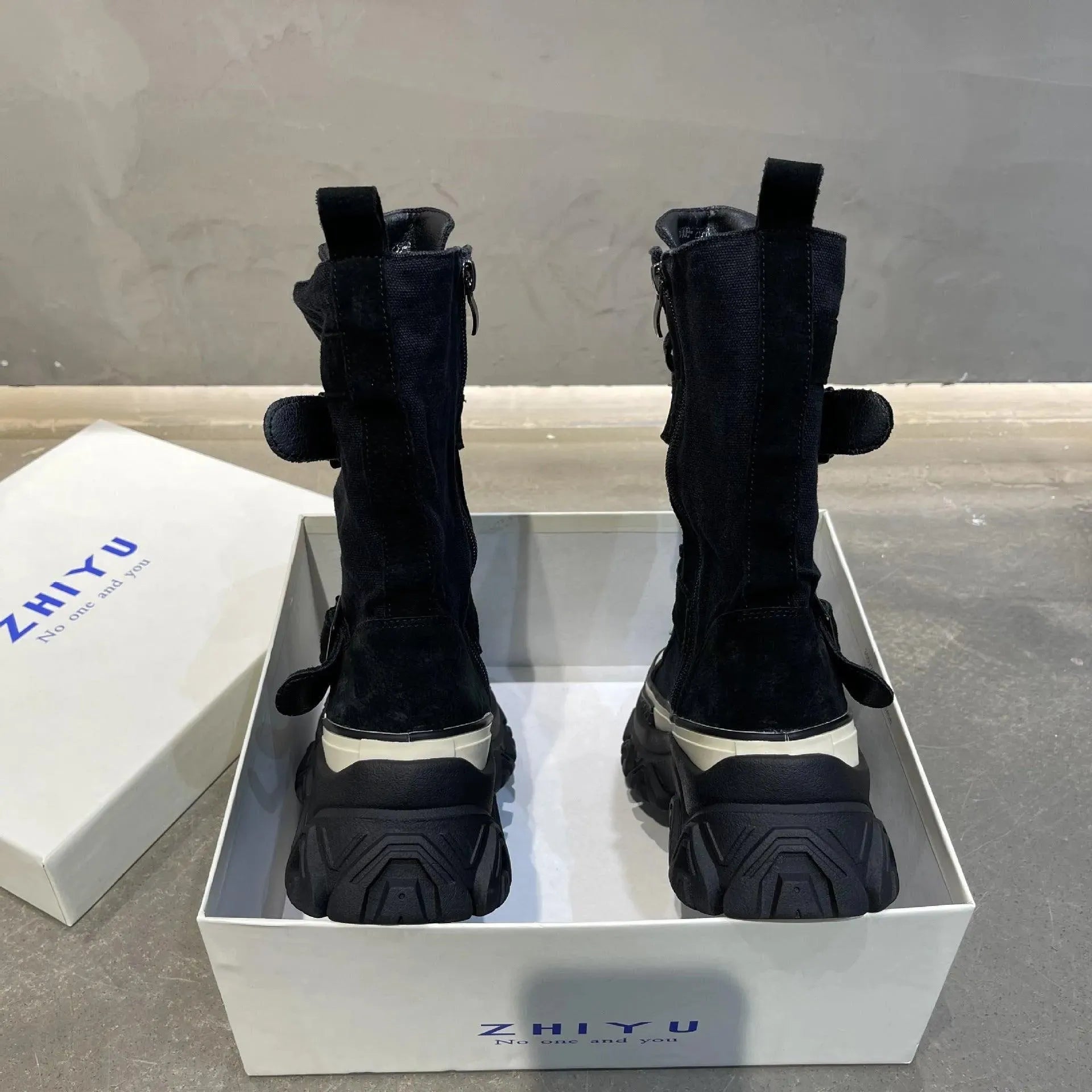 Women's Boots - Women Platform Ankle Boots Sneakers - Lace-Up Spring-Autumn Shoes-Boots-LeStyleParfait
