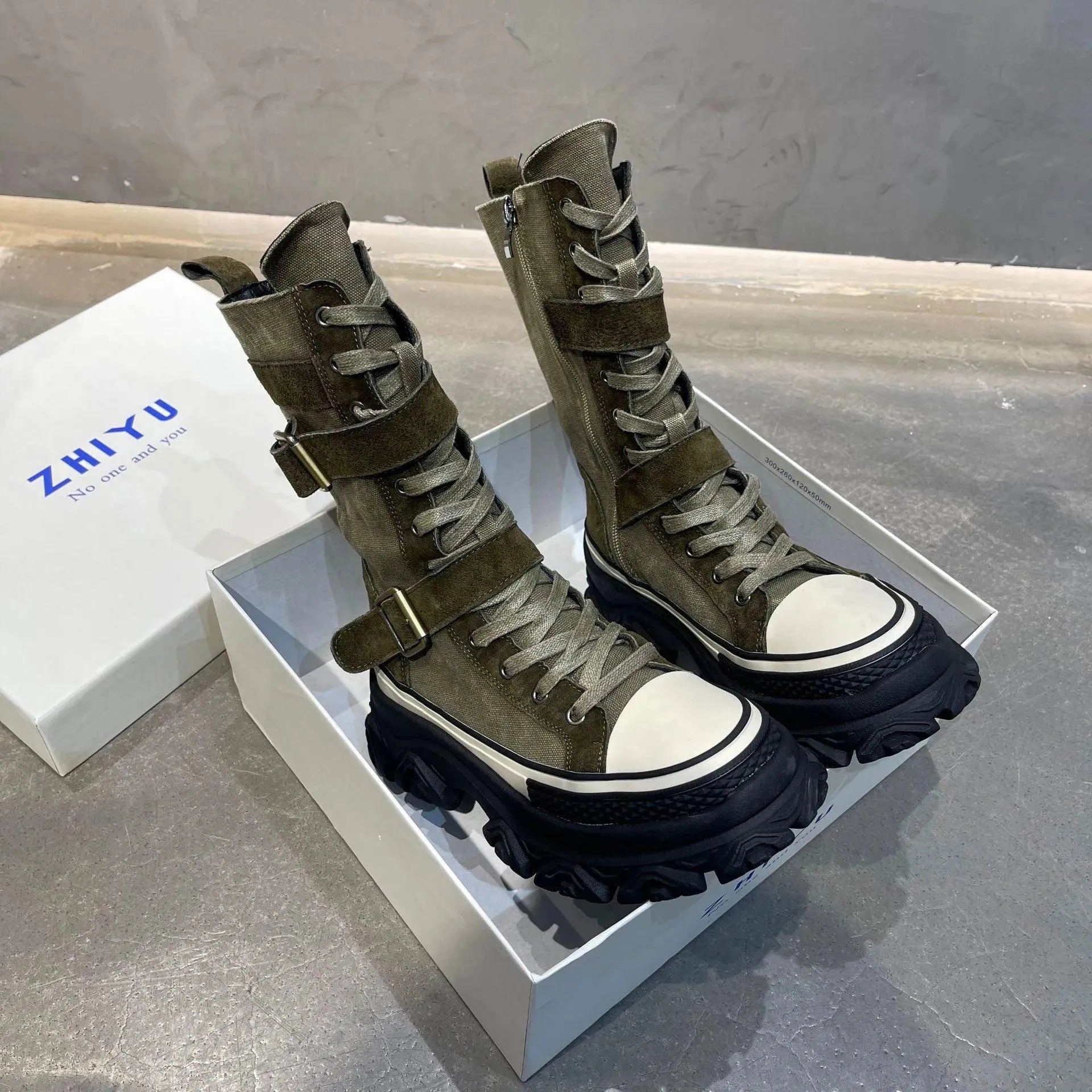 Women's Boots - Women Platform Ankle Boots Sneakers - Lace-Up Spring-Autumn Shoes-Boots-LeStyleParfait
