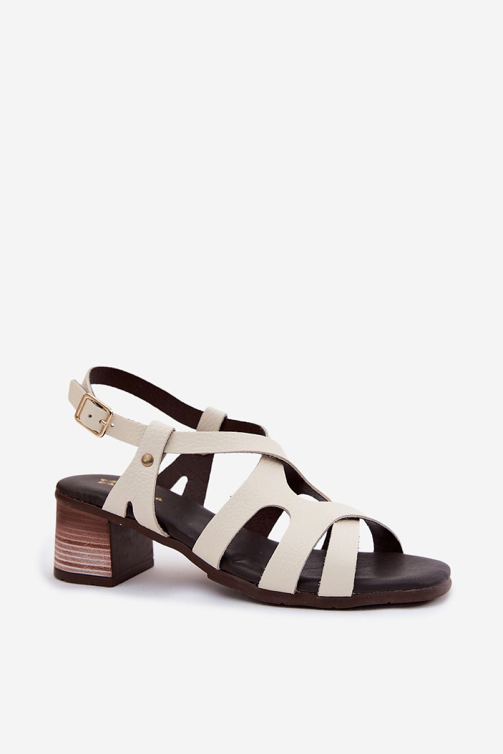 Women’s Buckle Strap Heel Sandals-Women's Sandals-LeStyleParfait