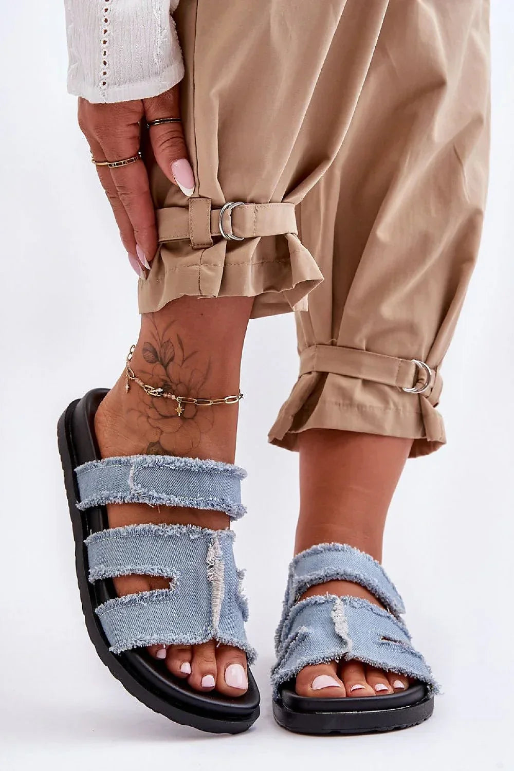 Women’s Casual Velcro Flat Sandals-Women's Sandals-LeStyleParfait