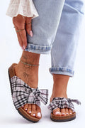 Women’s Checked Toe Post Sandals-Women's Sandals-LeStyleParfait