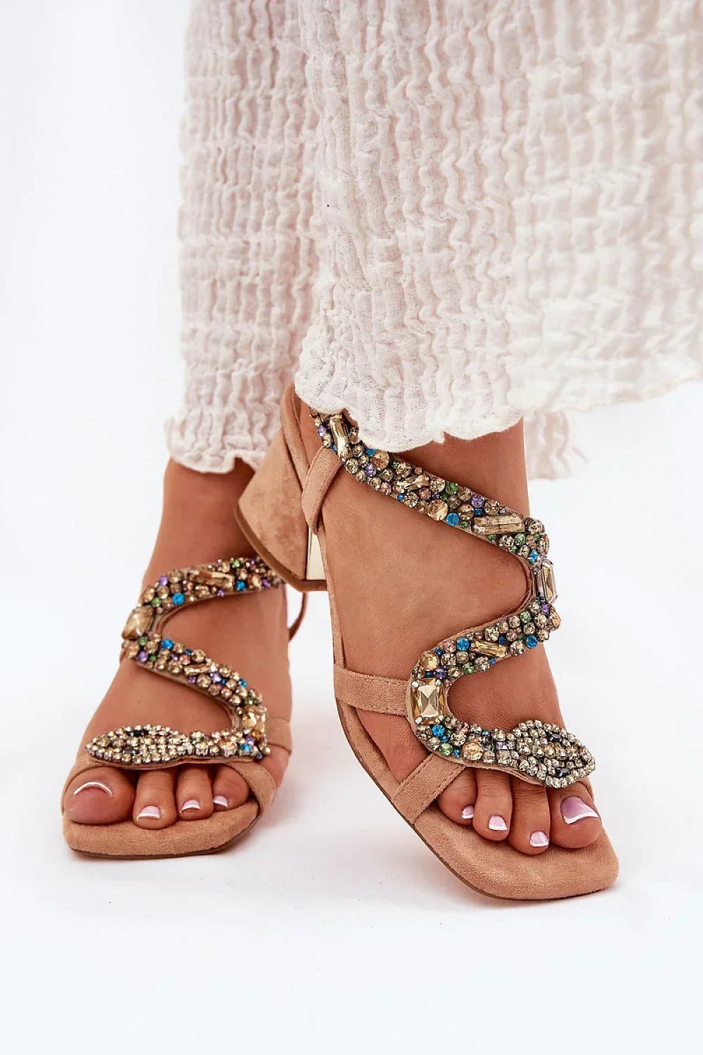Women’s Crystal Stiletto Sandals-Women's Sandals-LeStyleParfait