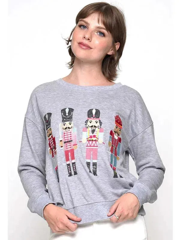 Women's Embroidered Crewneck Sweatshirt-Women Sweatshirt-LeStyleParfait