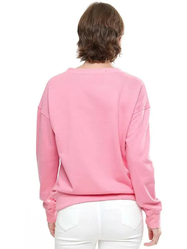 Women's Embroidered Crewneck Sweatshirt-Women Sweatshirt-LeStyleParfait