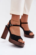 Women’s Evening Platform Block Sandals-Women's Sandals-LeStyleParfait